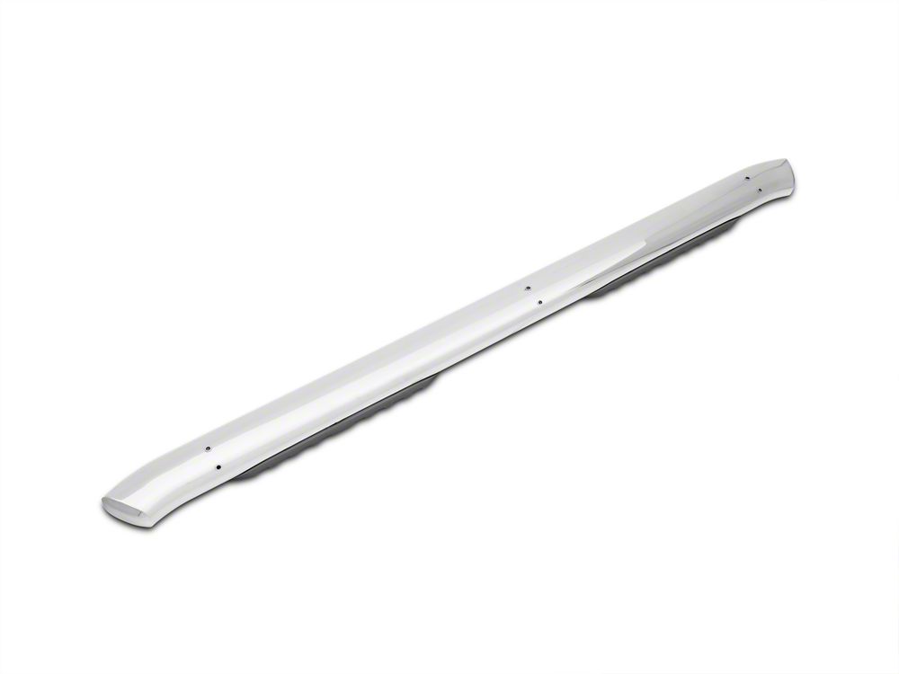 Barricade 5-Inch Oval Bent End Side Step Bars; Stainless Steel (09-18 RAM 1500 Quad Cab, Crew Cab)