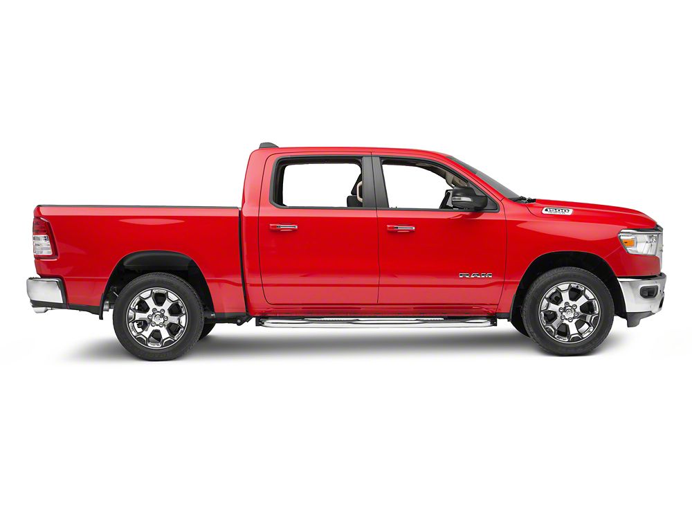 Barricade 3-Inch Side Step Bars; Stainless Steel (19-25 RAM 1500 Crew Cab)
