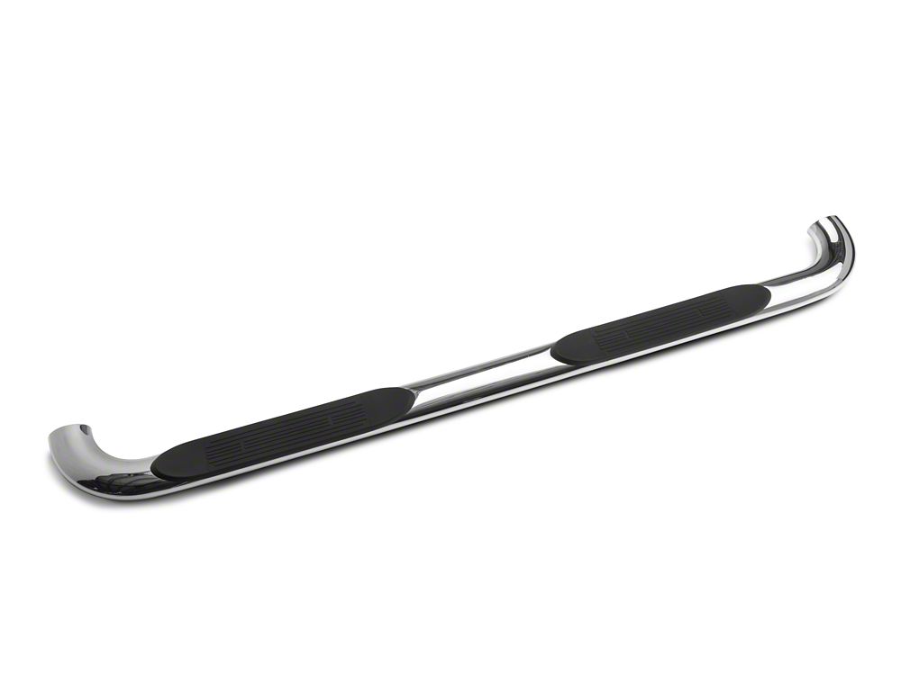 Barricade 4-Inch Oval Bent End Side Step Bars; Stainless Steel (19-25 RAM 1500 Crew Cab)