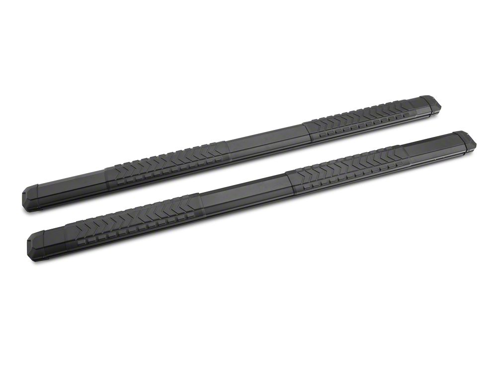 Barricade 5-Inch Aluminum Side Step Bars; Black Cover Plate (19-25 RAM 1500 Crew Cab)