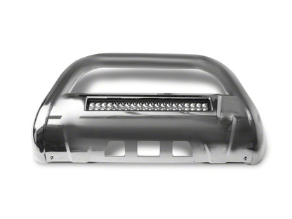 Barricade 3.50-Inch Oval Bull Bar with Skid Plate and 20-Inch LED Light Bar; Stainless Steel (19-24 RAM 1500, Excluding Rebel & TRX)