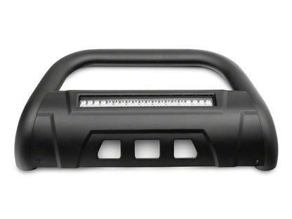 Barricade 3.50-Inch Bull Bar with Skid Plate and 20-Inch LED Light Bar; Textured Black (19-24 RAM 1500, Excluding Rebel & TRX)