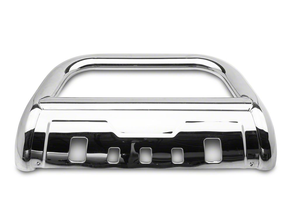 Barricade 3.50-Inch Oval Bull Bar with Skid Plate; Stainless Steel (19-24 RAM 1500, Excluding Rebel & TRX)