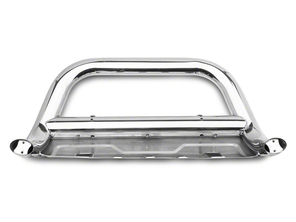 Barricade 3.50-Inch Oval Bull Bar with Skid Plate; Stainless Steel (19-24 RAM 1500, Excluding Rebel & TRX)