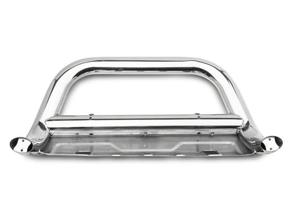 Barricade 3.50-Inch Oval Bull Bar with Skid Plate; Stainless Steel (19-24 RAM 1500, Excluding Rebel & TRX)
