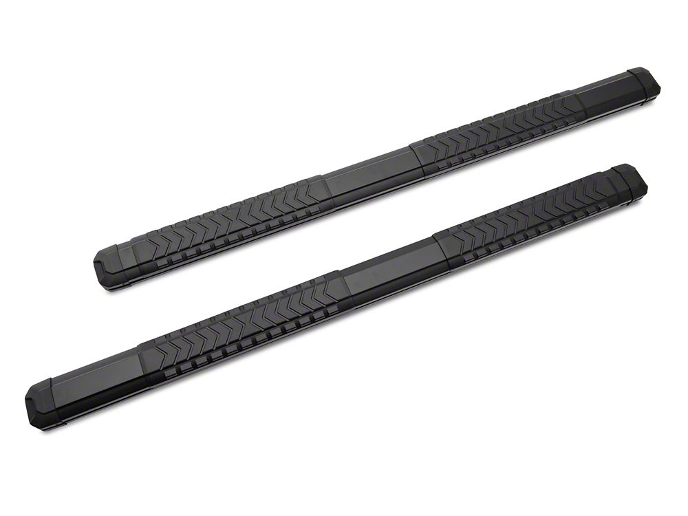 Barricade Saber 5-Inch Aluminum Side Step Bars; Black Cover Plates (19-25 RAM 1500 Quad Cab)