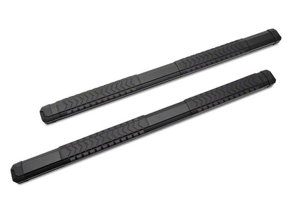 Barricade Saber 5-Inch Aluminum Side Step Bars; Black Cover Plates (19-25 RAM 1500 Quad Cab)