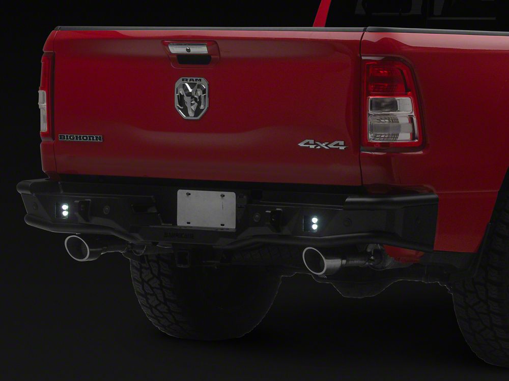 Barricade HD4 Tubular Rear Bumper with LED Fog Lights (19-24 RAM 1500, Excluding TRX)