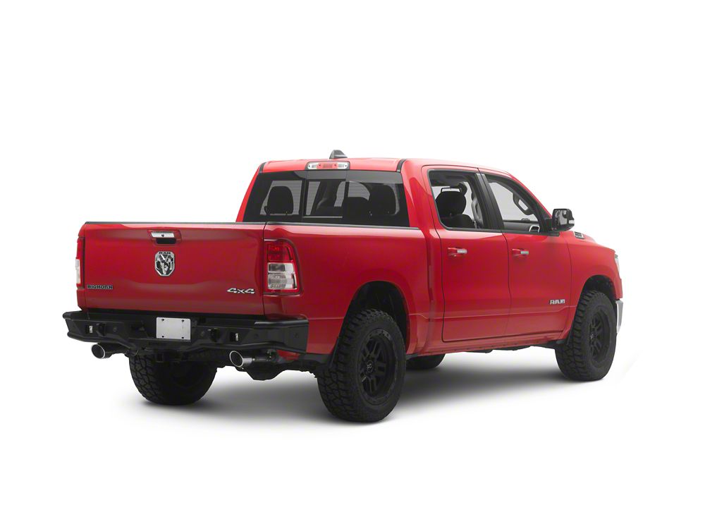 Barricade HD4 Tubular Rear Bumper with LED Fog Lights (19-24 RAM 1500, Excluding TRX)