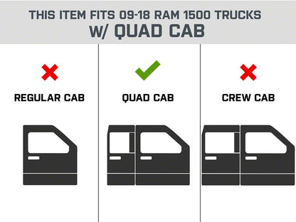 Barricade HD Drop Side Step Bars (09-18 RAM 1500 Quad Cab)