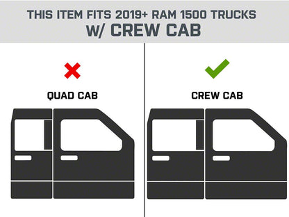 Barricade I4 Running Boards; Black (19-25 RAM 1500 Crew Cab)