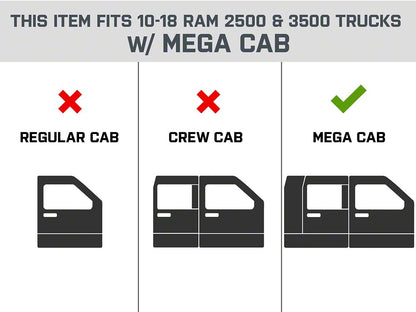 Barricade 3-Inch Side Step Bars; Stainless Steel (10-24 RAM 2500 Mega Cab)