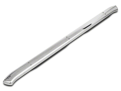 Barricade Pinnacle 4-Inch Oval Bent End Side Step Bars; Rocker Mount; Stainless Steel (14-18 Silverado 1500 Double Cab, Crew Cab)