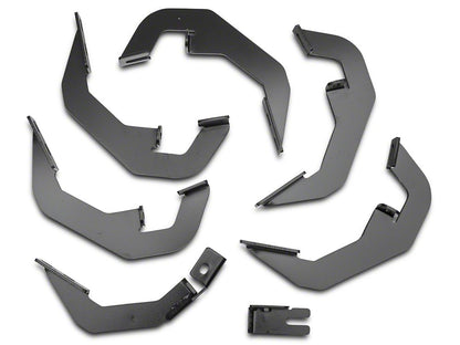 Barricade Pinnacle 4-Inch Oval Bent End Side Step Bars; Rocker Mount; Stainless Steel (14-18 Silverado 1500 Double Cab, Crew Cab)