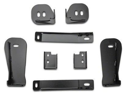 Barricade Pinnacle 4-Inch Oval Bent End Side Step Bars; Rocker Mount; Black (14-18 Silverado 1500 Double Cab, Crew Cab)