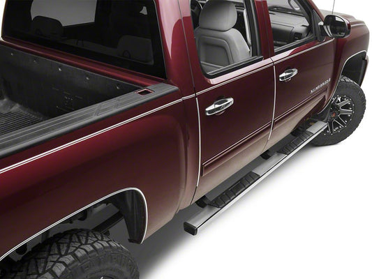 Barricade T4 Side Step Bars; Rocker Mount; Stainless Steel (07-13 Silverado 1500 Extended Cab, Crew Cab)