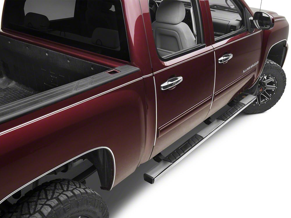 Barricade T4 Side Step Bars; Rocker Mount; Stainless Steel (07-13 Silverado 1500 Extended Cab, Crew Cab)