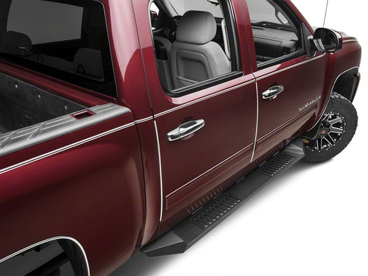Barricade HD Steel Running Boards; Black (07-13 Silverado 1500 Crew Cab)