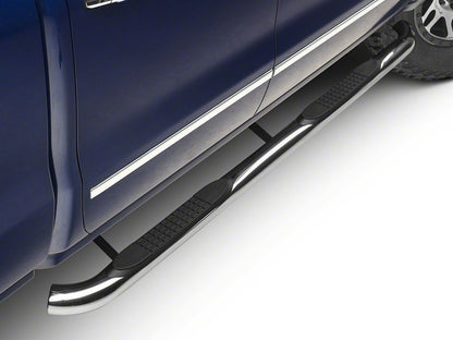 Barricade 3-Inch Side Step Bars; Rocker Mount; Stainless Steel (14-18 Silverado 1500)