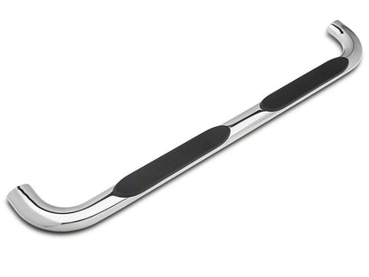 Barricade 4-Inch Oval Bent End Side Step Bars; Body Mount; Stainless Steel (14-18 Silverado 1500)
