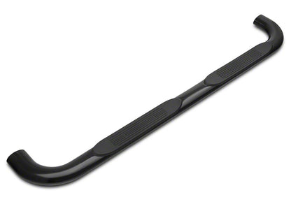 Barricade 4-Inch Oval Bent End Side Step Bars; Body Mount; Black (14-18 Silverado 1500)