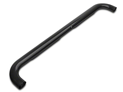 Barricade 4-Inch Oval Bent End Side Step Bars; Body Mount; Black (14-18 Silverado 1500)