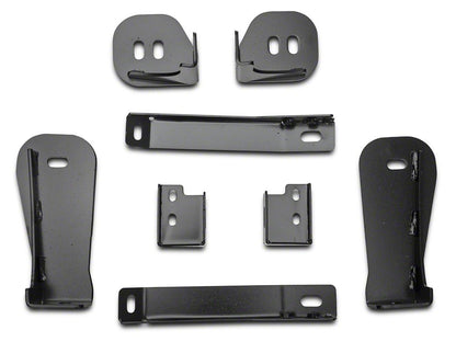 Barricade 4-Inch Oval Bent End Side Step Bars; Body Mount; Black (14-18 Silverado 1500)