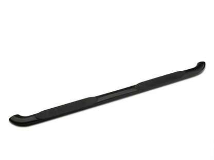 Barricade 4-Inch Oval Bent End Side Step Bars; Rocker Mount; Black (07-13 Silverado 1500)