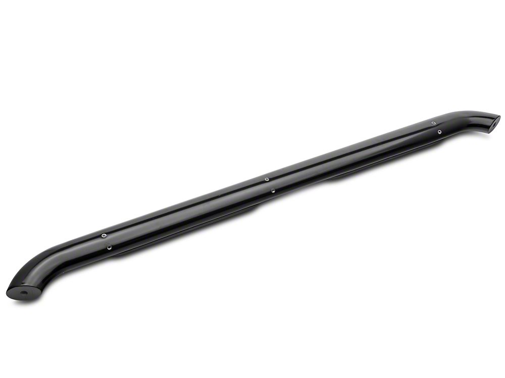 Barricade 4-Inch Oval Bent End Side Step Bars; Rocker Mount; Black (14-18 Silverado 1500)