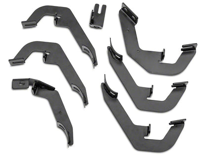 Barricade 4-Inch Oval Bent End Side Step Bars; Rocker Mount; Black (14-18 Silverado 1500)