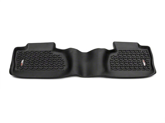 Barricade Rear Floor Mat; Black (14-18 Silverado 1500 Double Cab, Crew Cab)