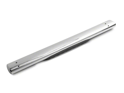 Barricade 5-Inch Oval Straight End Running Boards; Stainless Steel (99-06 Silverado 1500)