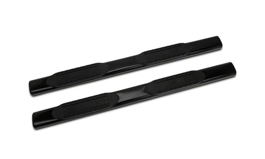 Barricade 6-Inch Oval Straight End Side Step Bars; Black (99-06 Sierra 1500)