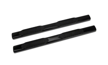 Barricade 6-Inch Oval Straight End Side Step Bars; Black (99-06 Silverado 1500)