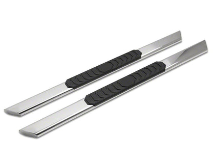 Barricade 4-Inch Flat Oval Running Boards; Stainless Steel (99-06 Silverado 1500 Regular Cab)