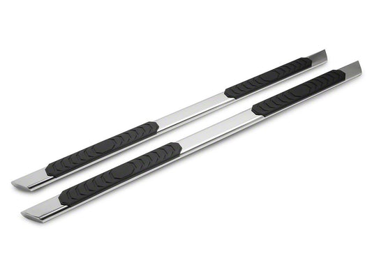 Barricade 4-Inch Flat Oval Running Boards; Stainless Steel (99-06 Sierra 1500 Extended Cab)