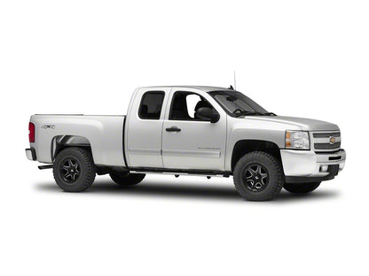 Barricade 4-Inch Flat Oval Running Boards; Stainless Steel (07-13 Silverado 1500 Extended Cab)