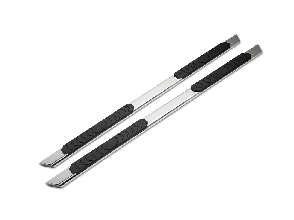 Barricade 4-Inch Flat Oval Running Boards; Stainless Steel (07-13 Silverado 1500 Extended Cab)
