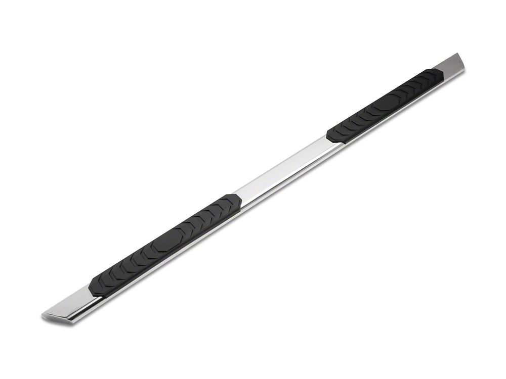 Barricade 4-Inch Flat Oval Running Boards; Stainless Steel (14-18 Silverado 1500 Double Cab)