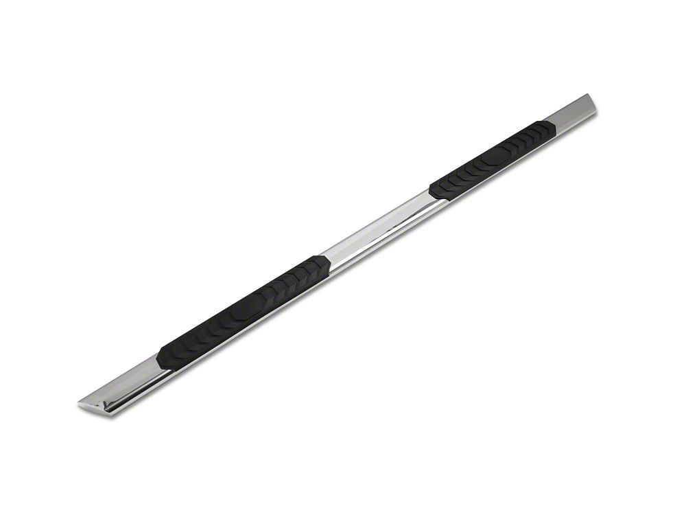 Barricade 4-Inch Flat Oval Running Boards; Stainless Steel (14-18 Silverado 1500 Crew Cab)