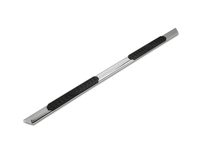 Barricade 4-Inch Flat Oval Running Boards; Stainless Steel (14-18 Silverado 1500 Crew Cab)