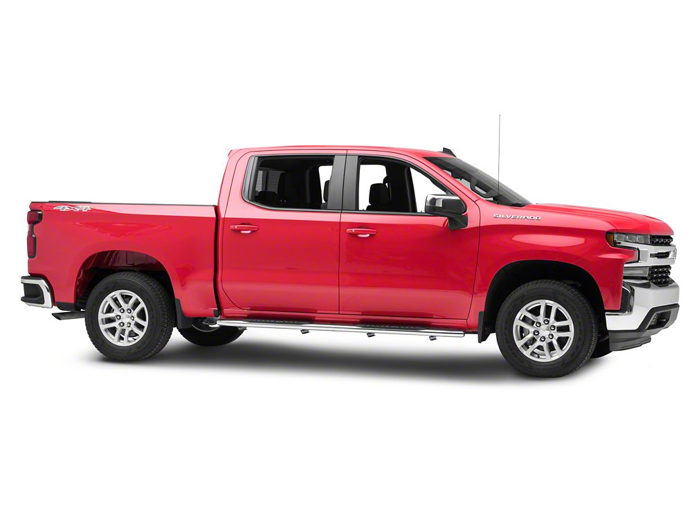 Barricade PNC Side Step Bars; Stainless Steel (19-25 Silverado 1500 Crew Cab)