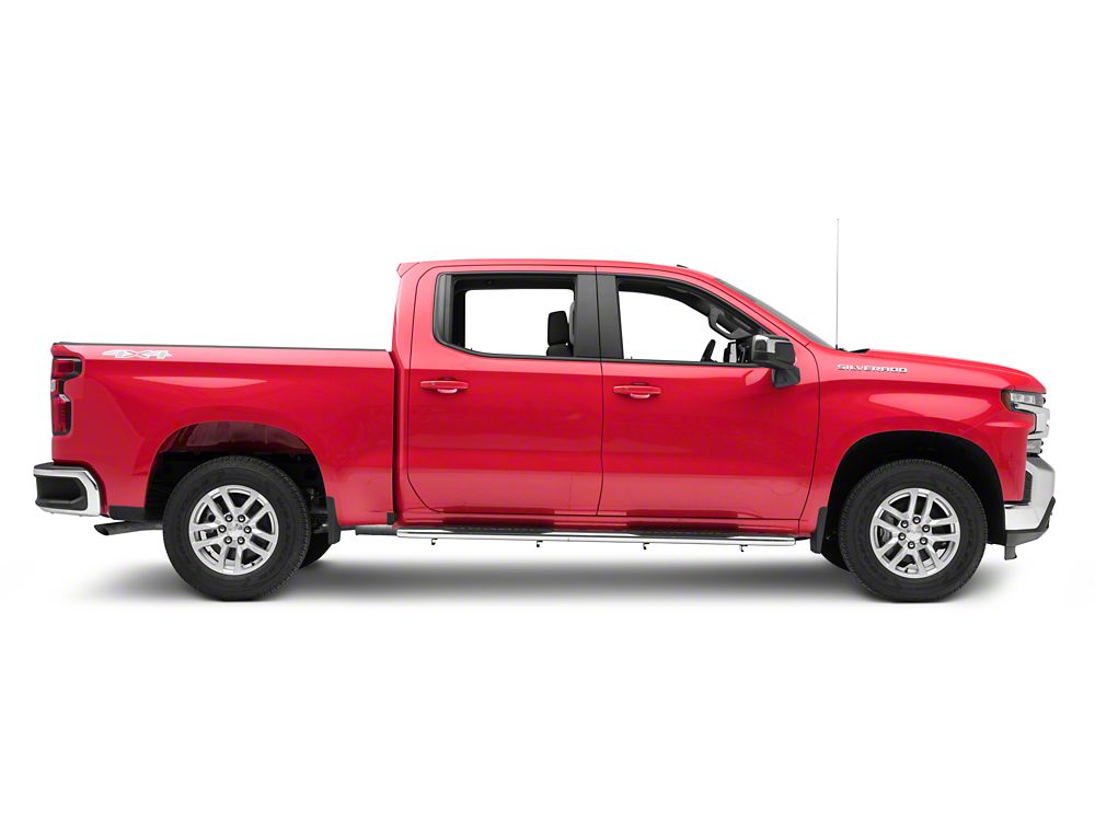 Barricade PNC Side Step Bars; Stainless Steel (19-25 Silverado 1500 Crew Cab)