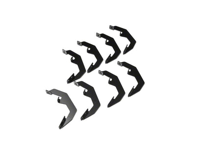 Barricade Saber 5-Inch Aluminum Side Step Bars; Black Cover Plates (19-25 Silverado 1500 Crew Cab)