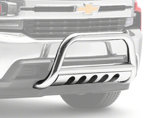 Barricade 3-Inch Bull Bar; Stainless Steel (19-25 Silverado 1500, Excluding ZR2)