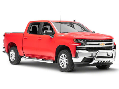 Barricade 3-Inch Bull Bar; Stainless Steel (19-25 Silverado 1500, Excluding ZR2)