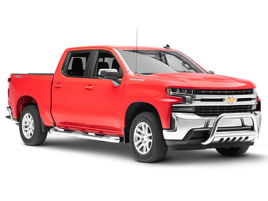 Barricade 3-Inch Bull Bar; Stainless Steel (19-25 Silverado 1500, Excluding ZR2)