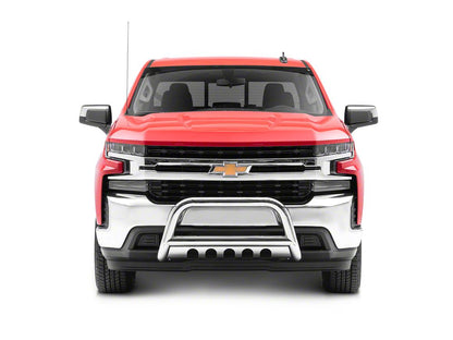 Barricade 3-Inch Bull Bar; Stainless Steel (19-25 Silverado 1500, Excluding ZR2)