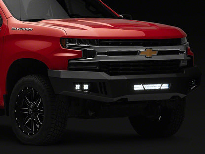 Barricade HD Front Bumper with LED Fog Lights, Spot Lights and 20-Inch LED Light Bar (19-21 Silverado 1500)