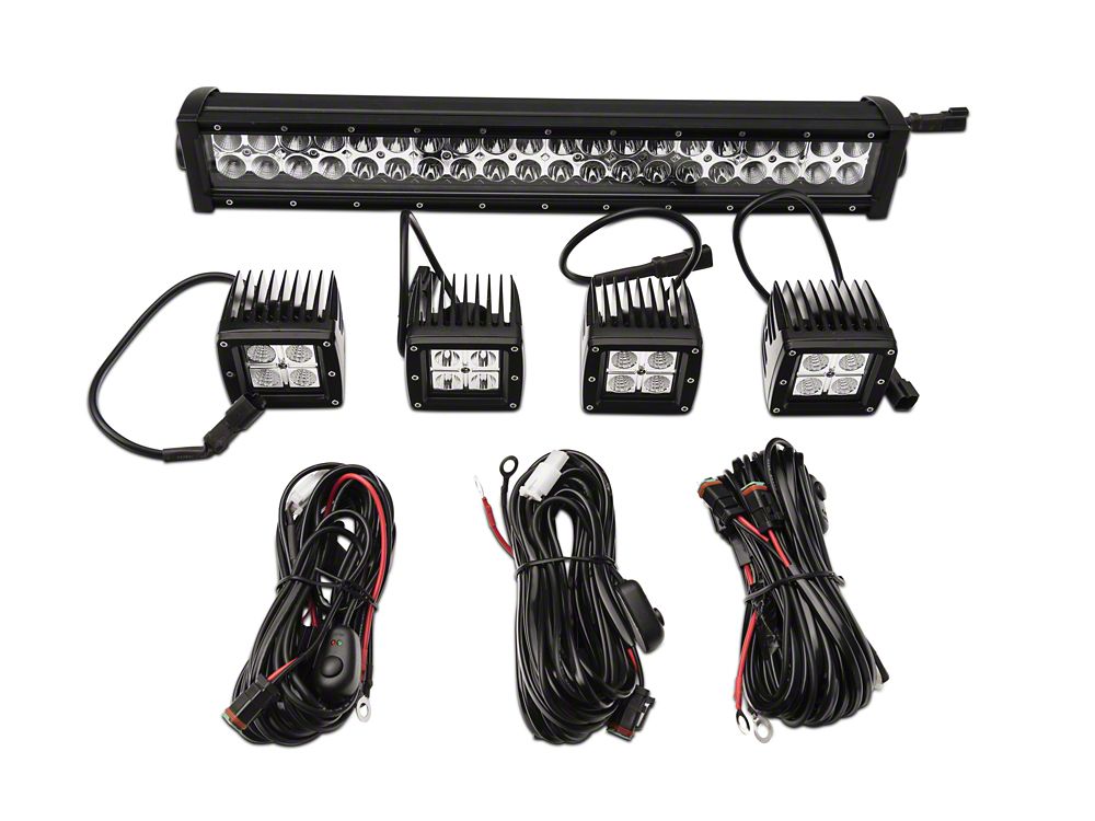 Barricade HD Front Bumper with LED Fog Lights, Spot Lights and 20-Inch LED Light Bar (19-21 Silverado 1500)